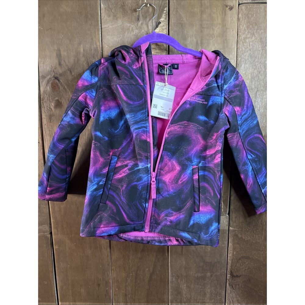 Girls Mountain Warehouse Jacket Coat, 5-6Y, Pink And Blue